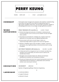 Cv Sample Project Manager Electronic Electrical Mechanical Engineering Jobsdb Hong Kong
