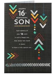 16th Birthday Birthday Wishes For 16 Year Old Son Happy 16th Birthday Son Fold Out Card Birthday Cards Cards Clintons Happy 16th Birthday Happy 16th Birthday Son 16th Birthday