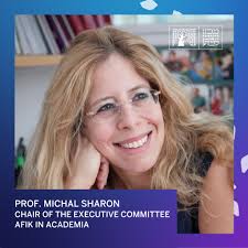 Congratulations to Prof. Michal Sharon of the Biomolecular Sciences  Department upon being selected as Chair of the Executive Committee of Afik  In Academia ברכות חמות לפרופ' מיכל שרון מהמחלקה למדעים ביומולקולריים על