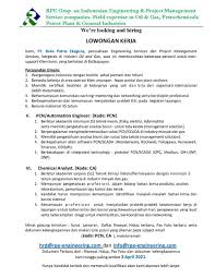 Pt inspektindo sinergi persada didirikan pada agustus 2005 untuk menyediakan jasa pengujian inspeksi alat angkat untuk industri minyak dan gas di indonesia. Info Lowongan Migas Indonesia Photos Facebook