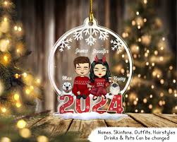 Couple and Black Cat Ornament