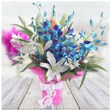 Details, darling , floral design: Lilies And Orchids Bouquet Online Florist In India