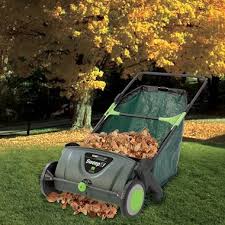 The Leaf Collecting Lawn Sweeper Hammacher Schlemmer Lawn Sweepers Lawn Best Garden Tools