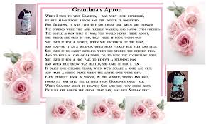 Grandma S Apron Poem Vintage Apron Pattern Aprons Vintage Sewing Aprons