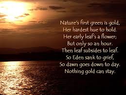 That before being a flower beautiful she is a leaf. What Is The Correct Interpretation Of Robert Frost S Nothing Gold Can Stay About Me