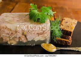 Well part of the thanksgiving fun is to be stuffed so why stop just … Aspic Meat Cold Appetizers Ukrainian Cuisine Aspic Delicious Food Brawn Canstock