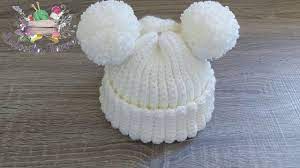 Gorro Para Bebe A Crochet Con Pompones Paso A Paso Tejido Facil 0 A 3 Meses Youtube