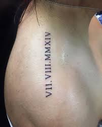 Back shoulder roman numerals tattoo pictures for ladies. 55 Shoulder Tattoo Designs You Want To Try Next Shoulder Tattoo Small Shoulder Tattoos Small Girl Tattoos