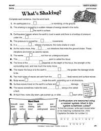 An Earth Science Worksheet With The Focus Of Earthquakes Free At The Mailbox Worksheets For Kids Earthquake Lessons Science Worksheets