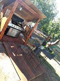 The small upper area offers a place to bbq while the main area is spacious enough for a family to dine in the great outdoors. Grill Gazebo And Small Deck Ryobi Nation Projects