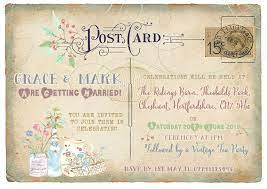 Pin By Nadia Smuts Taljaard On Wedding Vintage Wedding Invitations Postcard Wedding Invitation Wedding Invitations