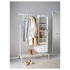 I came into the basement to find my clothes partially on the floor. Rigga White Clothes Rack Popular Practical Ikea