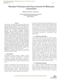 Computer science & it courses in malaysia. Pdf Metadata Technique With E Government For Malaysian Universities