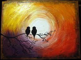 Abstract Paintings Of Love Birds Background 1 Art Painting Abstract Painting Art