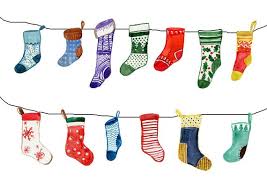 Socks Watercolor Clipart Christmas Sock Clipart Winter Etsy In 2020 Christmas Socks Watercolor Christmas Cards Christmas Watercolor