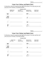 Some of the worksheets for this concept are unit 1 music theory, cornerstone charter academy, music rhythm work, finale work 1 answers, drawing rests, trace copy, 0022 sixteenth notes and rests, count rhythms with notes and rests ii. Know Your Notes And Rests Quiz Half Page Music Classroom Activities Music Lesson Plans Music Lessons
