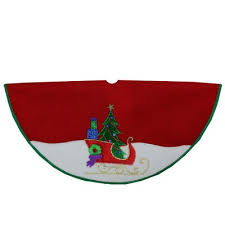 F5 jp coats felt applique christmas tree skirt 48 3pc felt red green. Red Christmas Tree Skirts Target
