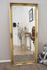 Large Full Length Shabby Chic Ornate Gold Wall Mirror 5ft6 X 2ft6 168cm X 76cm Floor Standing Mirror Large Floor Mirror Gold Mirror Wall