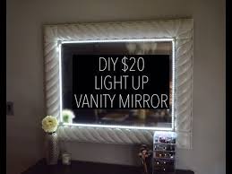 Diy Light Up Vanity Mirror For 20 With Remote Youtube Diy Makeup Mirror Diy Vanity Mirror With Lights Light Up Vanity