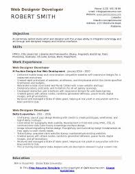 Create html with go run hack/template.go. Web Designer Developer Resume Samples Qwikresume