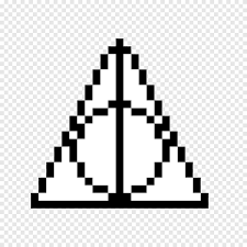 Harry Potter And The Deathly Hallows Garri Potter Pixel Art Harry Potter Literary Series Ron Weasley Deathly Hallows Logo Triangle Symmetry Png Pngegg