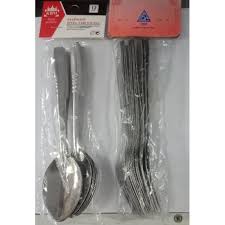 Garpu merupakan peralatan dapur yang terdiri dari sebuah pegangan dengan beberapa gigi tipis di ujung yang lain. Sudu Dan Garpu 12 Pcs Stainless Steelspoon And Fork Tahan Karat Dan Tebal