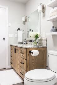 One of the last steps of the woodworking project is to take care of the finishing touches. Rustic Modern Bathroom Vanity Build Plans Shades Of Blue Interiors