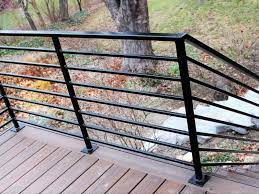 This applies to the broad majority of the united states for all residential decks. Horizontal Metal Railing For Deck Great Lakes Metal Fabrication