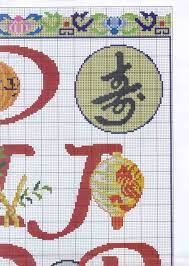 As the charts progress they include shapes, letters, numbers and words. Eastern Alphabet Sampler Chart 8 Cross Stitch Alphabet Cross Stitch Samplers Cross Stitch