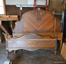 I have the matching storage bench that will go in front of the bed. Repurposed Bed To Bench Tutorial My Creative Days