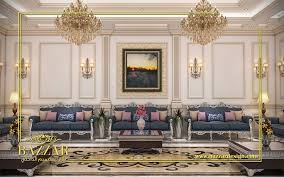 تصميم نيو كلاسيك لمجلس رجال ذو خطوط عصرية واضحة وجدران ذات الوان هادئة وزخارف عصرية ذات تفاصيل متقنة luxury ceiling design luxury design bathroom luxury design