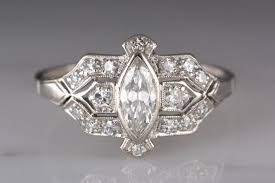 Reserved Antique 1920s Post Edwardian Art Deco Platinum Vintage Engagement Rings Antique Engagement Rings Platinum Engagement