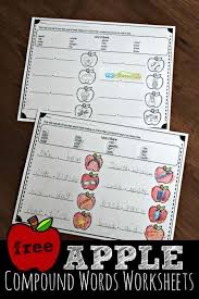 free apple compound words worksheets