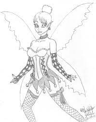 Coloring page tinkerbell to color disney tinkerbell colors. Gothic Tinkerbell Coloring Pages Novocom Top