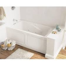 Bathtubs and whirlpools come in a wide array of sizes and styles from which to choose. Everclean 5 X 32 Integral Apron Whirlpool At Home Depot Bathtub Sizes Tub Sizes Whirlpool Tub