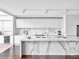 The Modern Matte Finish Is The Perfect Fit For This Marble Kitchen Give Your Interior A Clea Gray And White Kitchen White Modern Kitchen Modern Kitchen Design