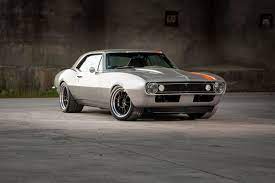 Working With The Narrower 1967 Camaro Mayhem S Fenders Were Given A Subtle Flare Front And Rear Classic Camaro Chevy Muscle Cars Classic Cars Muscle