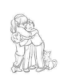 Lds coloring pages // master list family home evening // friendship articles. Hugging Siblings Coloring Page For The Friend Magazine Illustration By Apryl Stott Coloring Pages Preschool Coloring Pages Lds Coloring Pages
