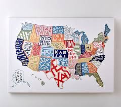 It's where your life takes place. Usa Map Canvas Wall Art Pottery Barn Kids