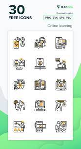 30 Free Vector Icons Of Online Learning Designed By Eucalyp Online Learning Icon Vector Free