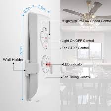 The ceiling fan includes a light kit and remote control and is wall control compatible. Buy Ceiling Fan Remote Control Kit Wi Fi Smart Fan Control Timing Wireless Control With Amazon Alexa Online In Vietnam B07ys5h7sm