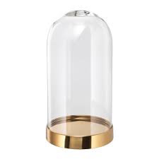 Dekoration petrol | lampe stehleuchte. Glasglocke Begavning Von Ikea Mit Goldfarbenem Teller