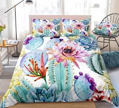 We've made returning items as easy as possible. 3pcs Cactus Bedding Set Floral Duvet Cover With Pillowcase Tropical Quilt Cover Home Textiles King Flower Dropship Colorful Teen Bedding Sets Aliexpress