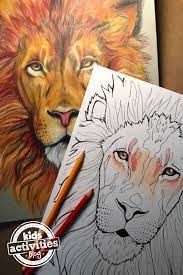 What you'll do now is start sketching realistic frames of realistic lion faces starting with the forehead, cheeks and chin. Amazing Free Printable Lion Coloring Page For Kids