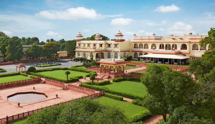 Historic facade of Jai Mahal Palace, AI generated
