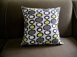 Black And Gray Throw Pillows Items Similar To 16 X 16 Mid Century Modern Grey Gray Lime Green Black White Pillow Cover Cont Modern Living Room Black Eclectic Decor Vintage Trendy Bedroom