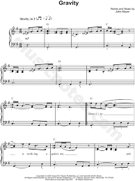 John Mayer Gravity Sheet Music Easy Piano In G Major Transposable Download Print Sheet Music Piano Lessons For Beginners Piano