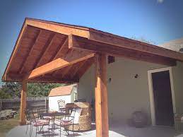 Exposed Beam Cedar Roof Cedar Roof Concrete Patio Backyard Patio Designs