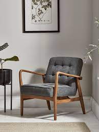Tulip stylish chair modern living room dining room chair. Mid Century Armchair Linen