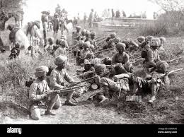 Native soldiers, British Army India, c ...